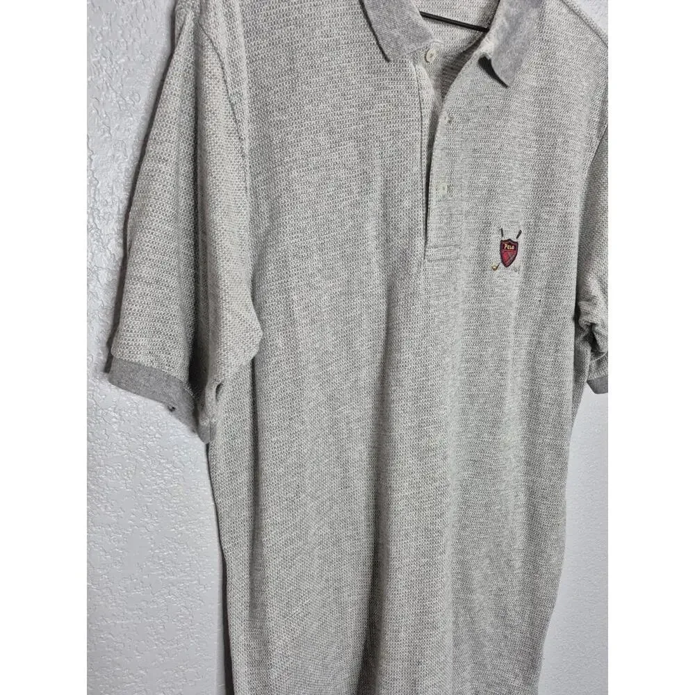 Polo Golf Ralph Lauren Mens Large Gray Short Sleeve Polo Crest Logo Cotton
